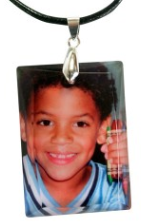 Personalized Rectangle Crystal Pendant