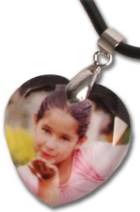 Personalized Heart Shaped Crystal Pendant