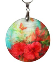 Personalized Shell Round Pendant